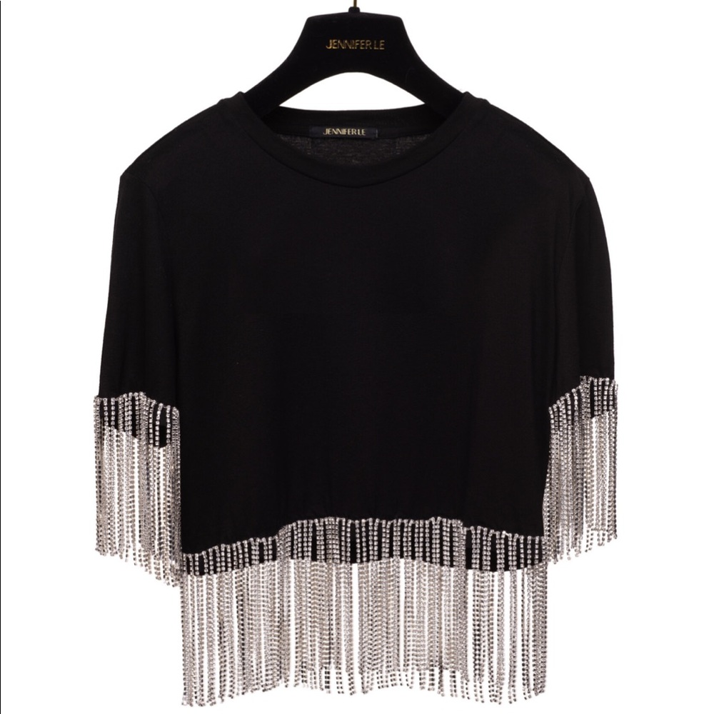 Crystal Embellished T-Shirt by IAMJENNIFERLE